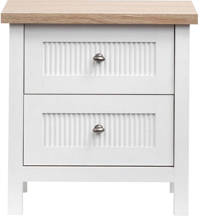 Magnussen Home® Windmill Harbour Sand/White Whisp Drawer Nightstand-2