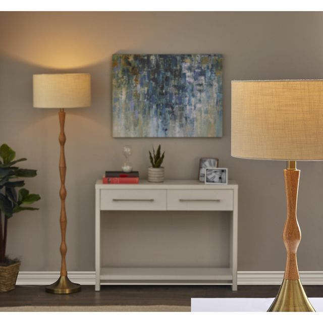 Adesso® Eve Antique Brass  Floor Lamp-2