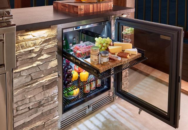 Perlick® Marine Signature Series Stainless Steel 24" Glass Door Refrigerator-2