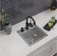 Elkay Crosstown® Polished Satin 15" 3-Hole Single Bowl Dual Mount Bar Sink Kit-1