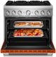 KitchenAid® 36" Scorched Orange 6 Burner Pro Style Dual Fuel Range with No Preheat Air Fry Mode-1