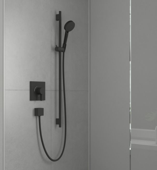 Hansgrohe Ecostat Square Matte Black Pressure Balance Trim-1