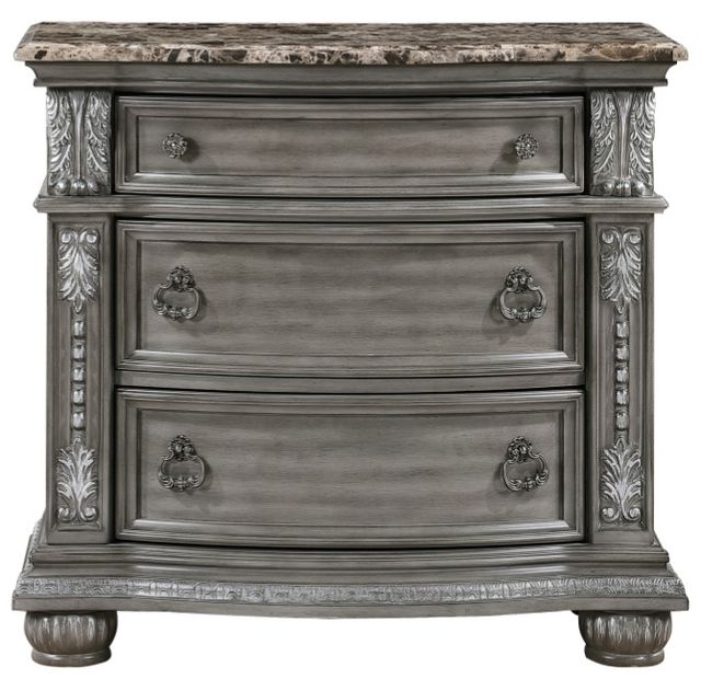 Homelegance® Bennington Gray Nightstand-2