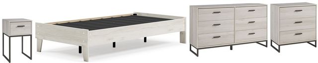 Signature Design by Ashley® Socalle 4-Piece Natural Twin Youth Platform Bed Set-0