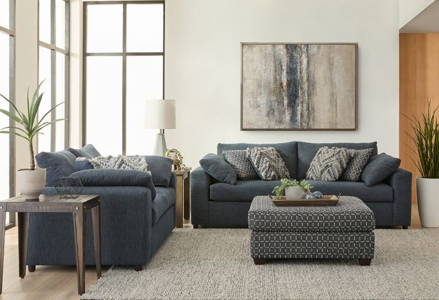 Hughes Furniture® 24500 Lilou Denim Loveseat-1