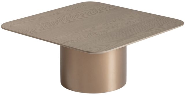 Michael Amini® Canberra 2-Piece Light Ash Tall Cocktail Table Set with Antique Gold Base-3