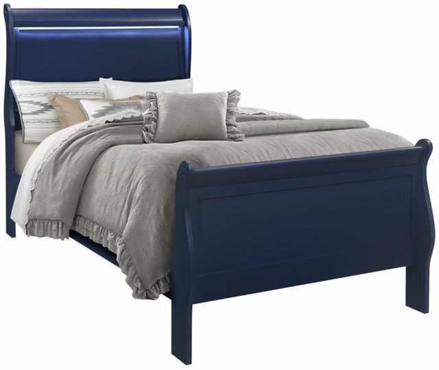 Global Furniture USA Charlie 4-Piece Blue Twin Bedroom Set-1