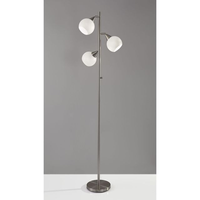 Adesso® Phillip Brushed Steel Tree Lamp-1