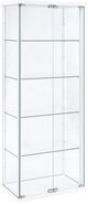 Coaster® Delphinium Clear/White Display Cabinet-0