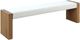 Modus Furniture One Bisque/White Slab Leg Upholstered Dining Bench-0