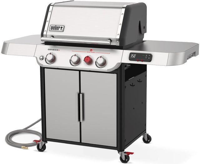 Weber® Genesis 62" Stainless Steel NG Smart Freestanding Grill-1