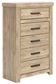 Signature Design by Ashley® Oliandon Light Brown 5-Drawer Chest-0