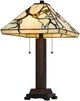 Cal® Lighting & Accessories Tiffany Dark Bronze/Wood Table Lamp-1
