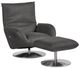 Bassett® Furniture Ranlo Graphite Swivel Arm Chair-4