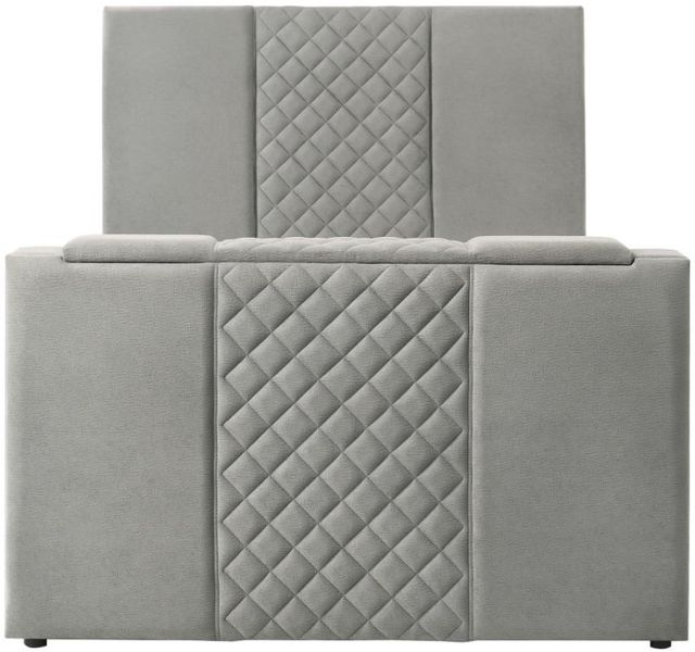 Coaster® Tara Gray Eastern King Upholstered Sleigh Bed-3