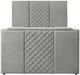 Coaster® Tara Gray Eastern King Upholstered Sleigh Bed-3