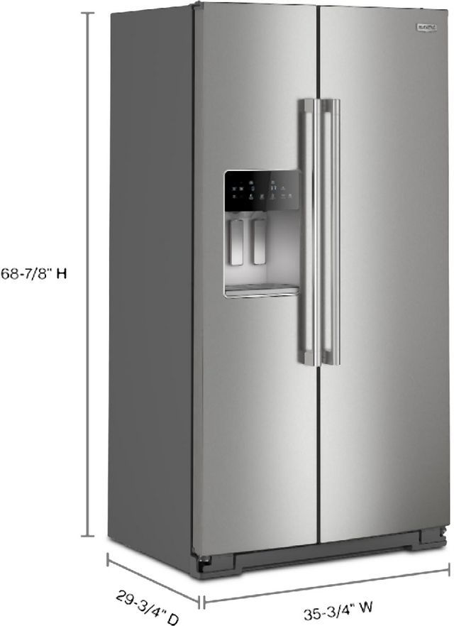 Maytag 36 In. 20.8 Cu. Ft. Stainless Steel Counter Dept Refrigerator-3