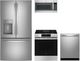 GE® 4 Piece Stainless Steel Gas Kitchen Package-0