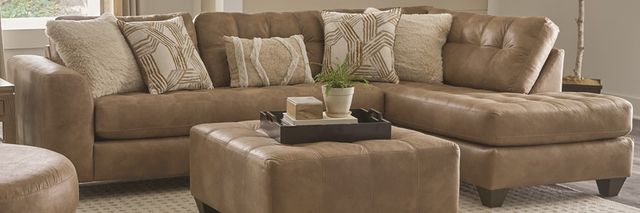 Albany Industries 2-Piece Crow Camel Left-Arm Facing Sofa Sectional and Chaise-1