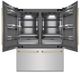 ZLINE Autograph Edition 60 in. 32.2 Cu. Ft. Stainless Steel Built In French Door Refrigerator with Graphite Gray Interior and Polished Gold Accents-3