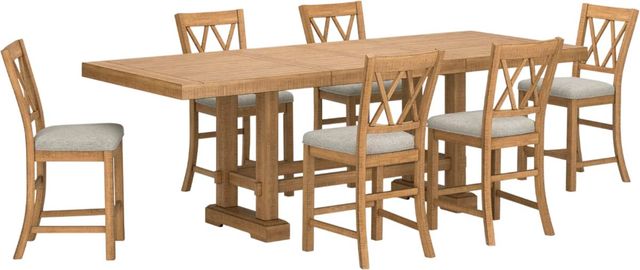 Signature Design by Ashley® Havonplane 7-Piece Brown Counter Height Dining Set-0