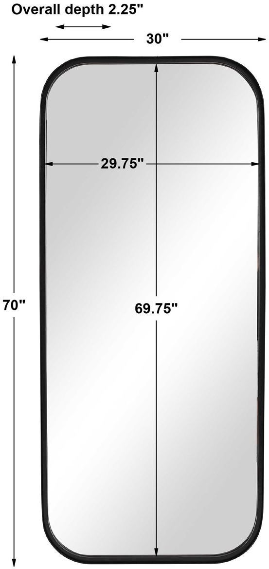Uttermost® Concord Satin Black Tall Mirror-3