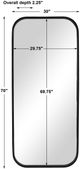 Uttermost® Concord Satin Black Tall Mirror-3
