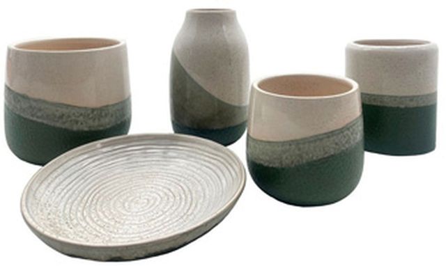 Signature Design by Ashley® Gentset 5-Piece Green/Cream Accessory Set-0