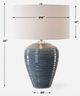 Uttermost® Moher Glossy Blue Table Lamp-3
