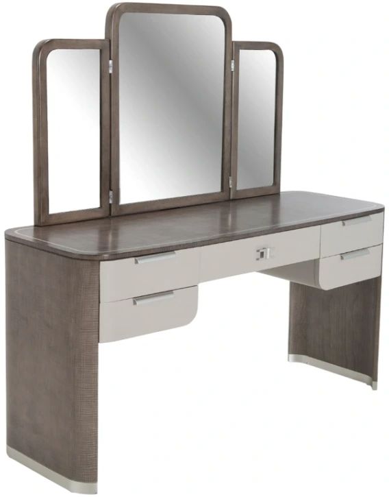 Michael Amini® Roxbury Park Brown/Slate Vanity Desk with Mirror-0