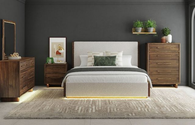 Elements International Brisbane 2-Piece Brown Dresser and Mirror Set-2