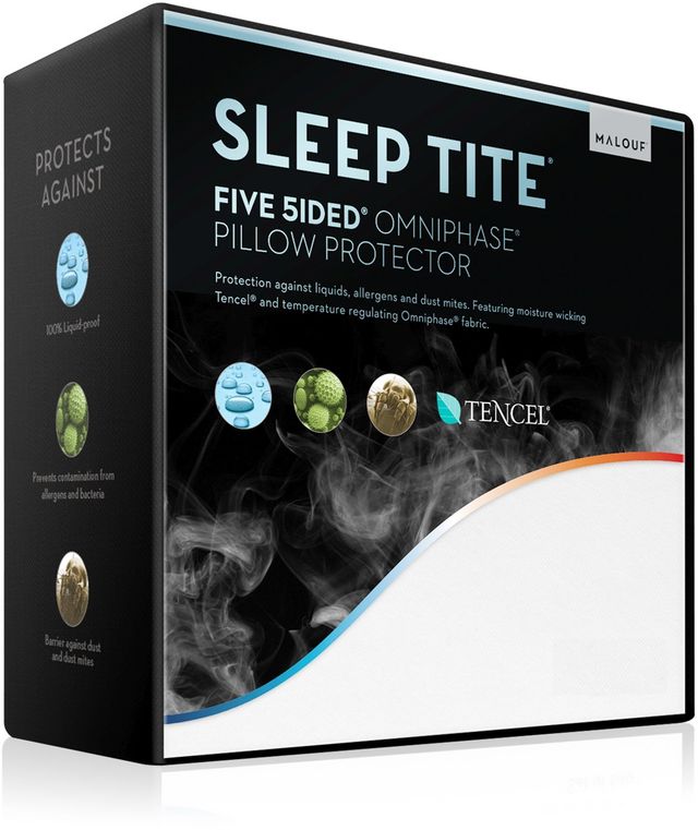 Malouf® Tite® Five 5ided® with Tencel® + Omniphase® King Pillow Protector-1