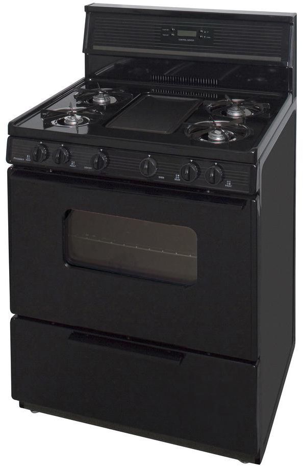 Premier 30" Black Freestanding Gas Range-3
