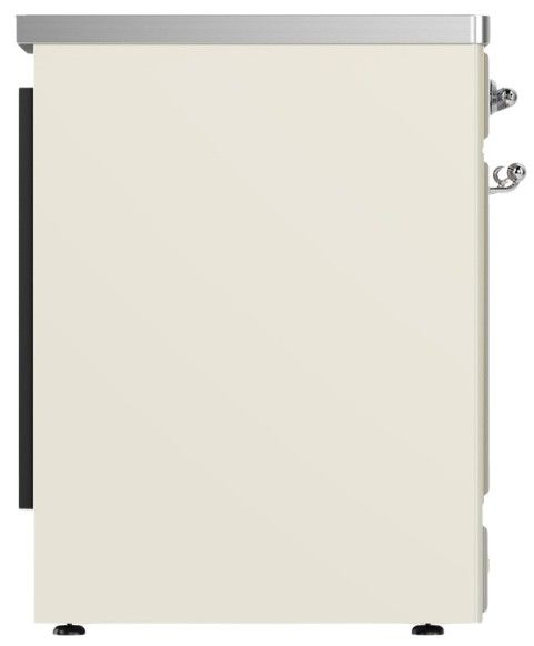 Ilve® Majestic III 30" Antique White Pro Style Induction Range with Solid Door and Chrome Trim-3