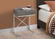 Monarch Specialties Inc. Dark Taupe 24"H Drawer Accent Table with Chrome Metal Base-2