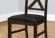 Monarch Specialties Inc. 2-Piece Black Side Chair Set with Brown Wood Legs-3