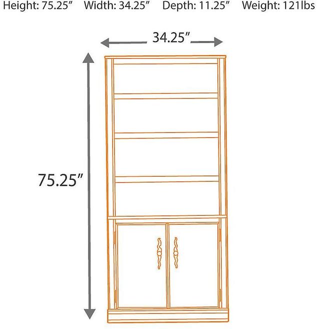 Signature Design by Ashley® Hamlyn Medium Brown 75" Bookcase-1