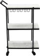 Moe's Home Collection After Hours White Bar Cart-1