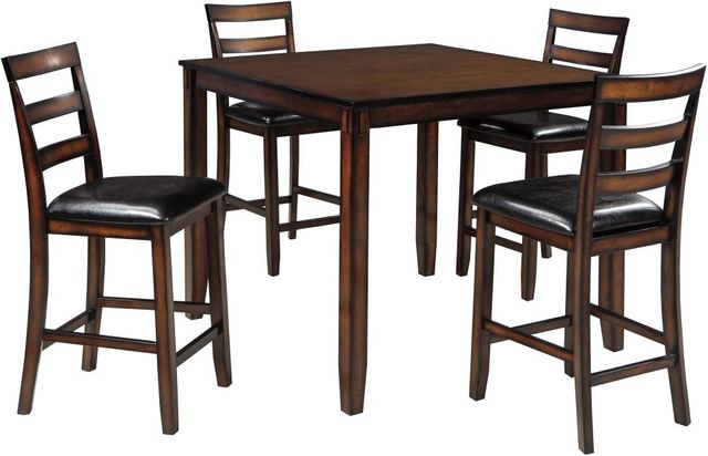 Signature Design by Ashley® Coviar 5-Piece Brown Counter Height Dining Set