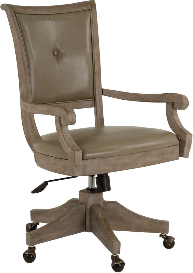Magnussen Home® Lancaster Dovetail Gray Swivel Chair-0