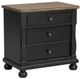 Furniture of America® Neue Mills Farmhouse Black/Rustic Oak 3-Drawer Nightstand-0