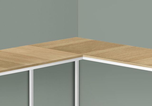 Monarch Specialties Inc. Beige/White L-Shaped Computer Desk-1