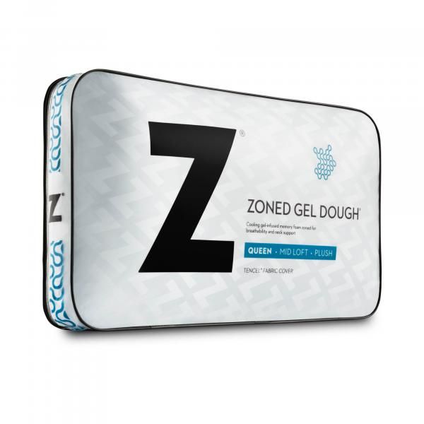 Malouf® Z Zoned Gel Dough® Mid Loft Queen Pillow-7