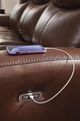 Signature Design by Ashley® Momentum Moves Mahogany Power Reclining Sofa with Adjustable Headrest-4