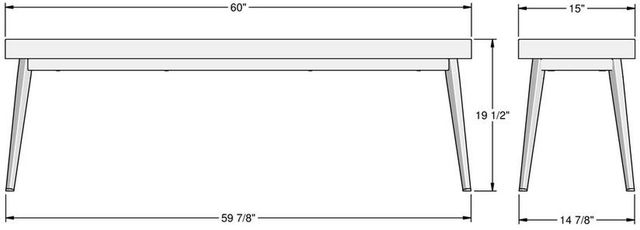 Amisco Customizable Benson 60'' Dining Bench-2