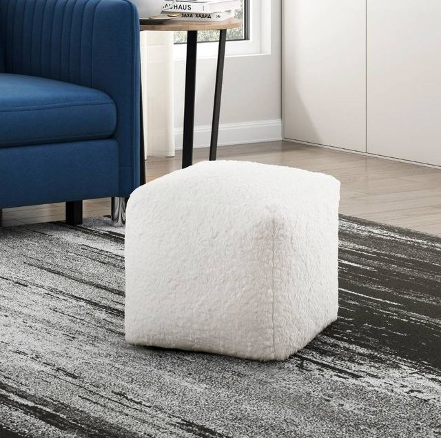 Homelegance® Easley Off-White Square Pouf-1