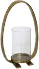 Stylecraft Gold 10" Candle Holder Stand with Glass-0