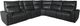 FTS Direct Zenith 6-Piece Charcoal Leather Power Reclining Sectional with Power Headrest-0