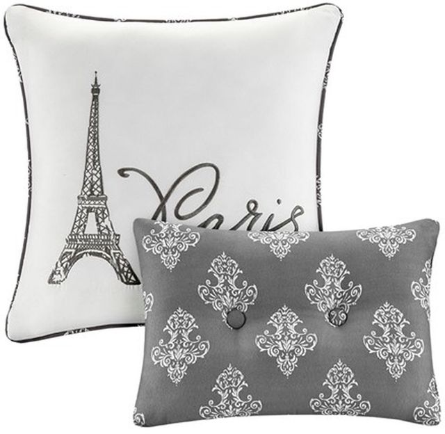 Olliix by 510 Design Marseille 5 Piece Gray Full/Queen Reversible Comforter Set-2