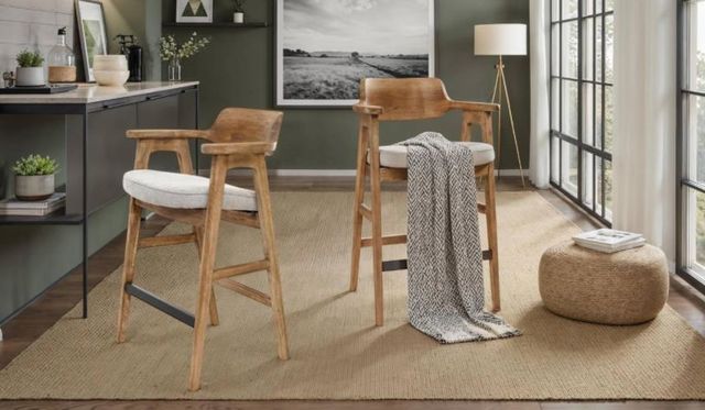 Nest Home Collections Wagner Anew Gray/Natural Bar Chair-1